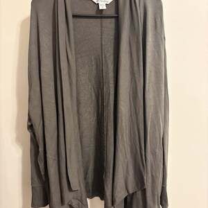 Athleta Pranayama Restore Wrap Open Front Cardigan in Heathered Grey XL